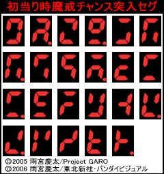 1.3.1 初当り・魔戒チャンス突入7セグ画像