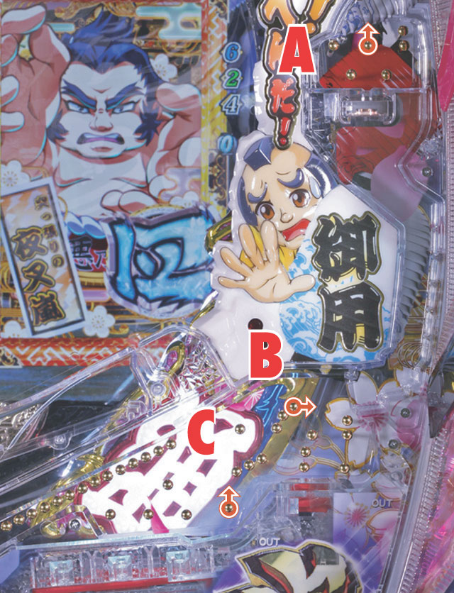 2.2.1 スルー&電チュー&アタッカー周辺[釘読み]画像