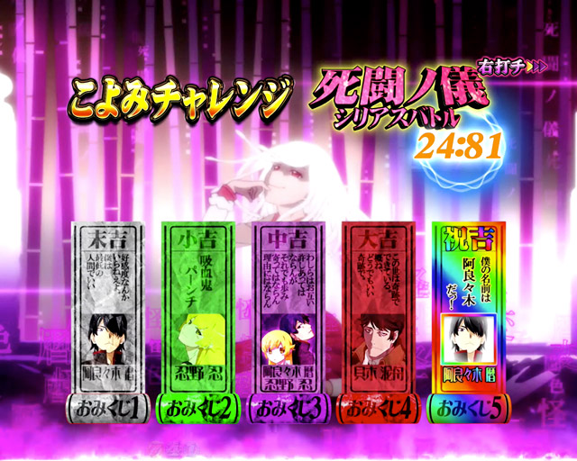 4.1.1 こよみチャレンジ：死闘ノ儀・主要演出信頼度画像